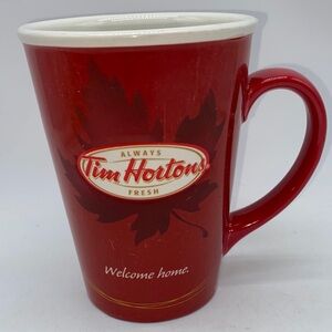 Tim Hortons 2011 Limited Edition Welcome Home Red Coffee Tea Mug Ceramic